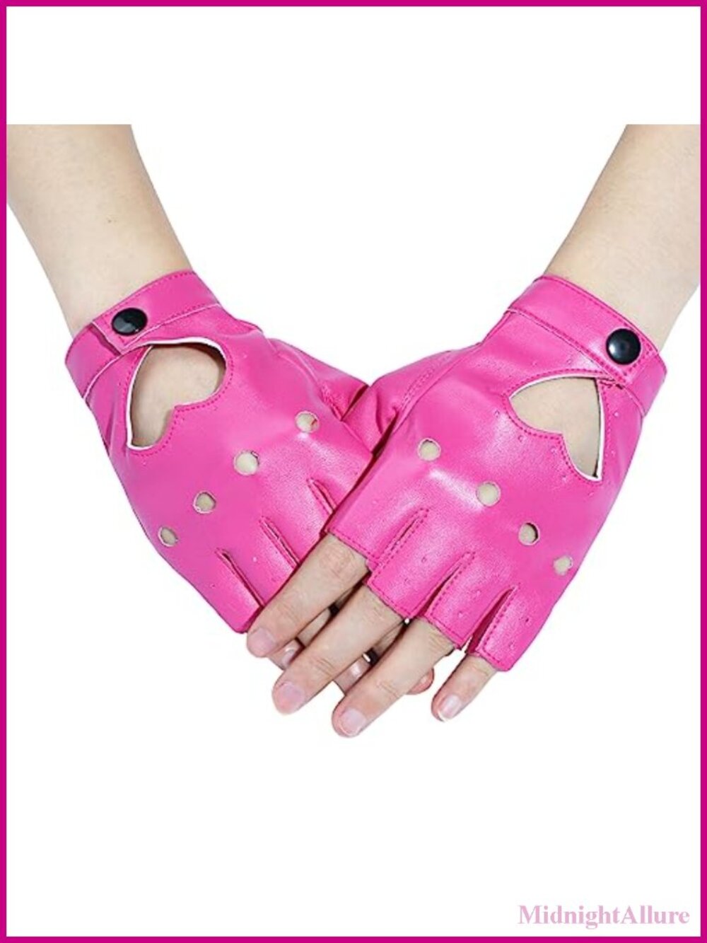 PU Leather Fingerless Dance Gloves Jazz Style for Women